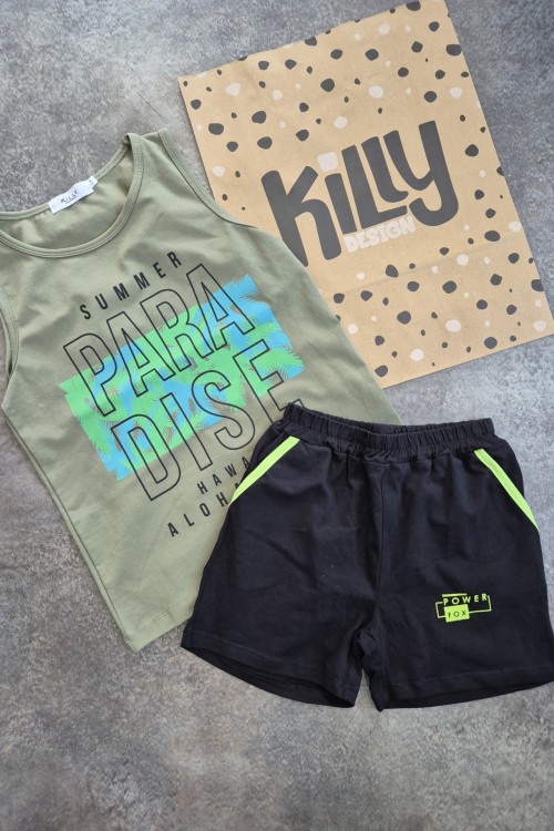 Killy design khaki trikós szett 