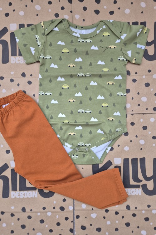 Linini zöld-barna szett 