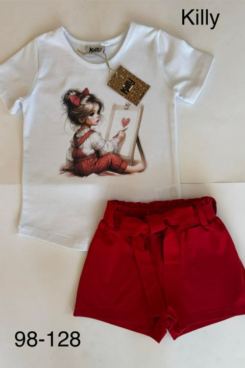Killy design piros shortos szett 