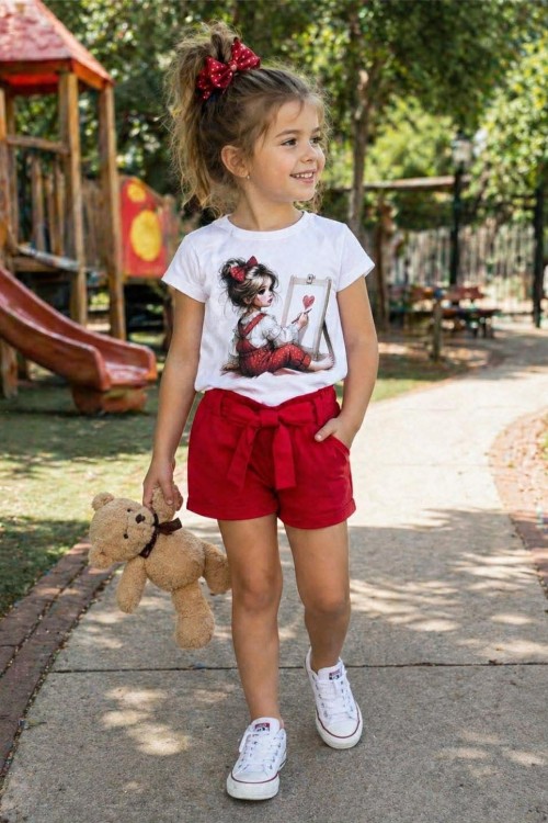 Killy design piros shortos szett 