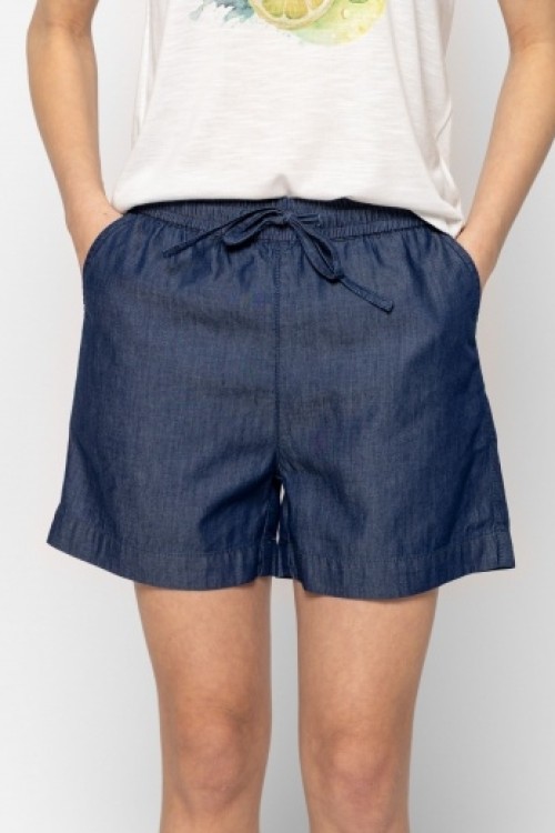Heavytools Worca midblue vászon farmerhatású short lányoknak 