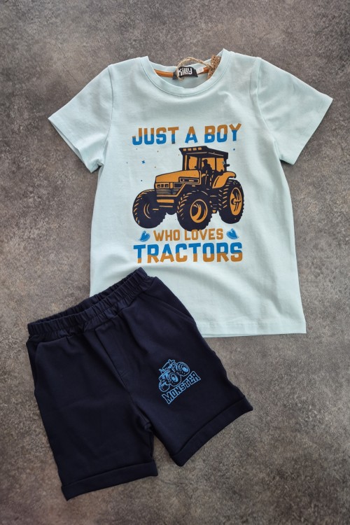 Killy design kék nyári shortos szett 