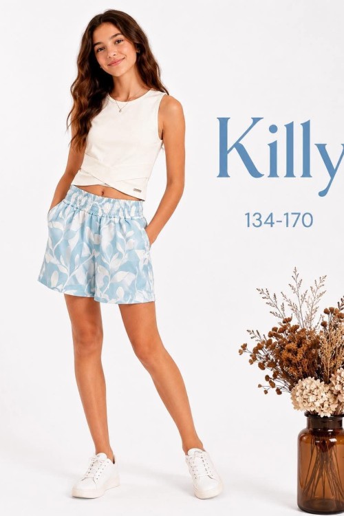 Killy design rövid fazonú ekrü trikó 