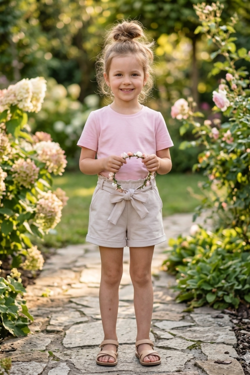 Killy design puha anyagú szürke short púder pólóval szettben 