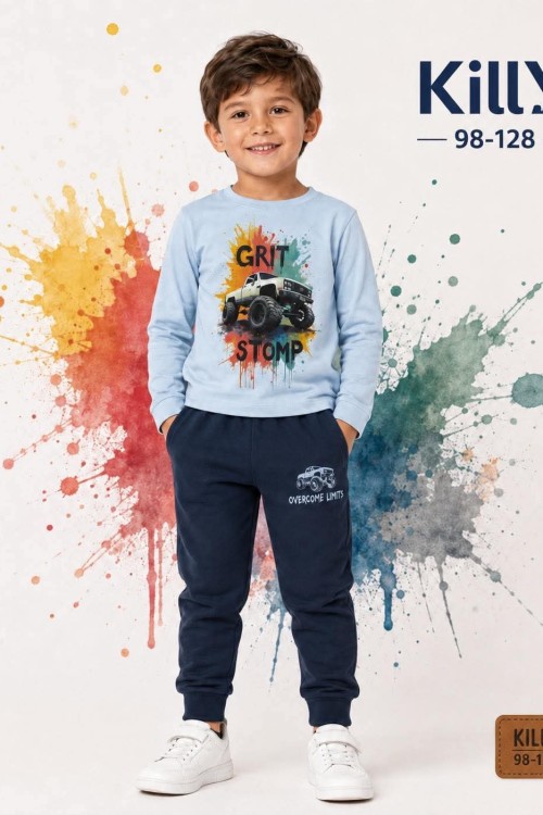 Killy design hosszú ujjú felső világoskék színben 