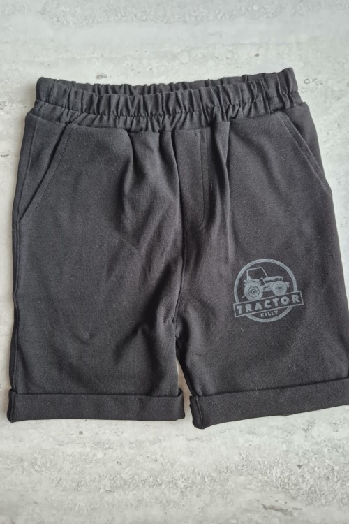 Killy design fekete traktoros pamut bermuda 
