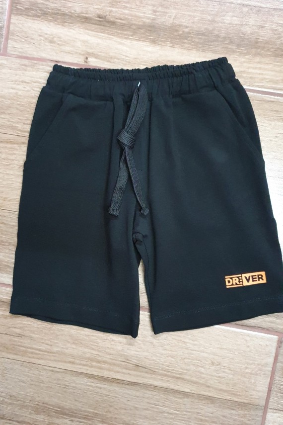 Fekete pamut bermuda 