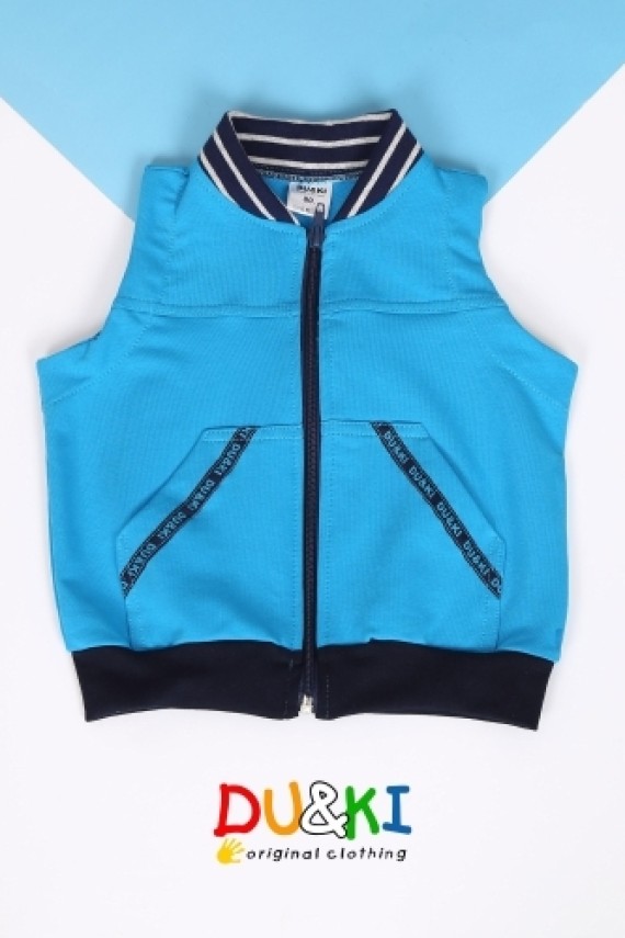 Pamut mellény türkizkék 