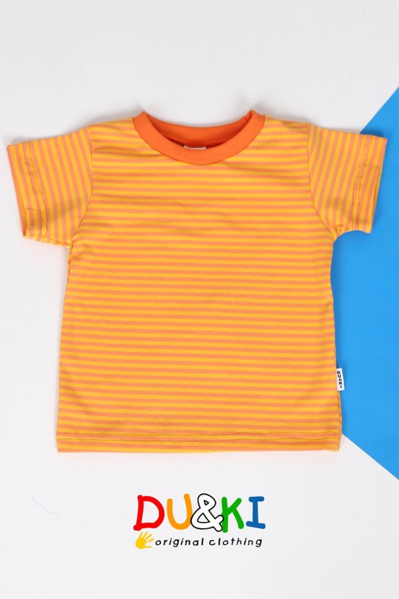 Fiú póló narancs csíkos 