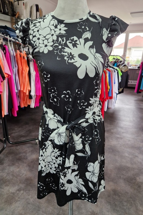 Fekete-fehér pamut ruha 