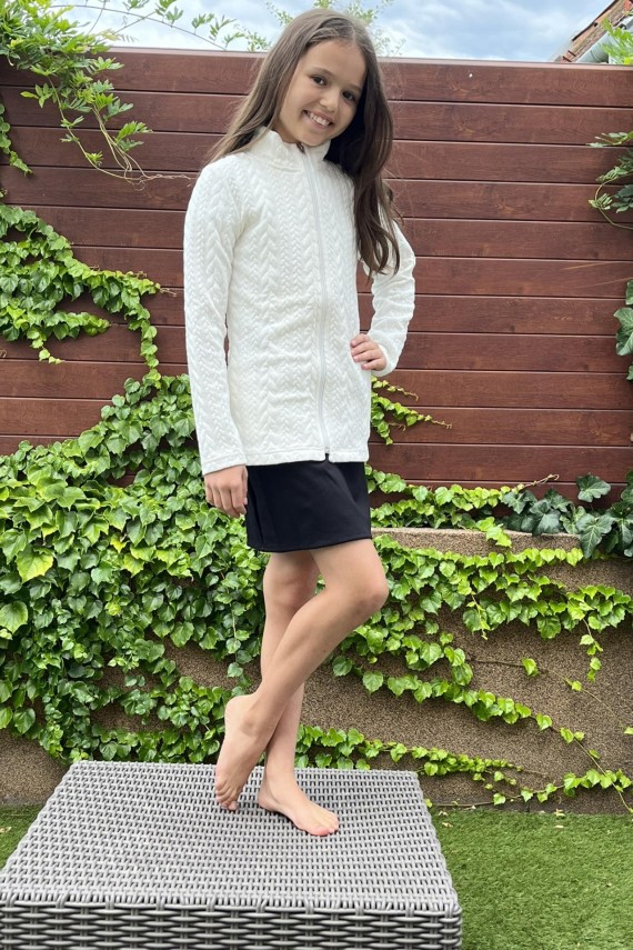 Alkalmi ekrü kardigán nagylányoknak 