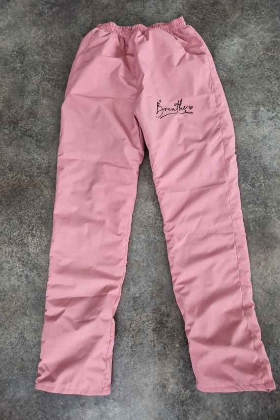 Púder színű, vízlepergető anyagú ballon nadrág 