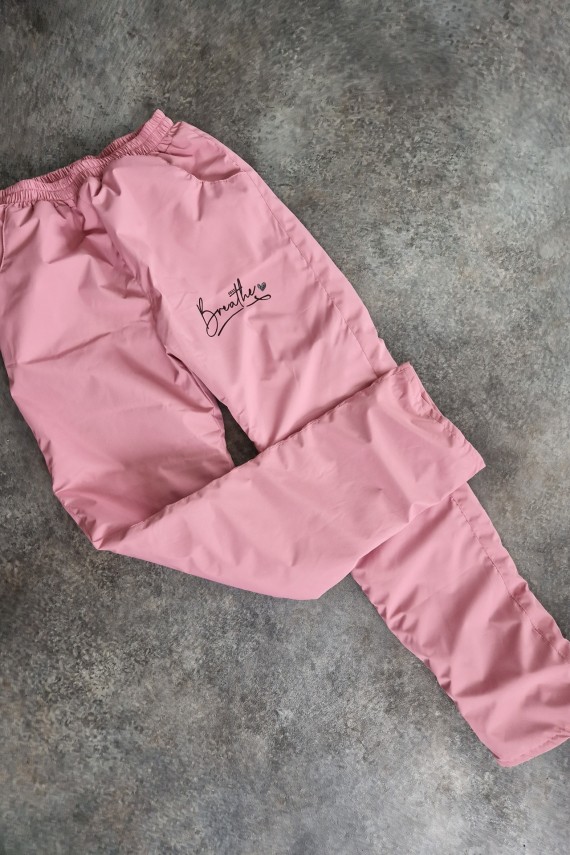 Púder színű, vízlepergető anyagú ballon nadrág 