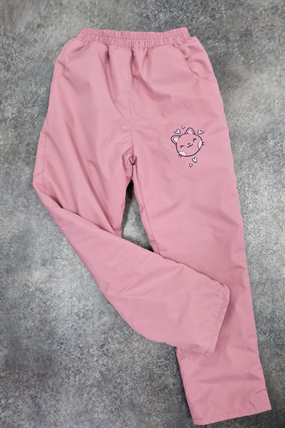 Púder színű, vízlepergető anyagú ballon nadrág 