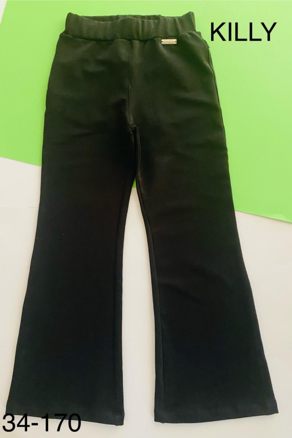 Killy design bőszárú fekete nadrág 