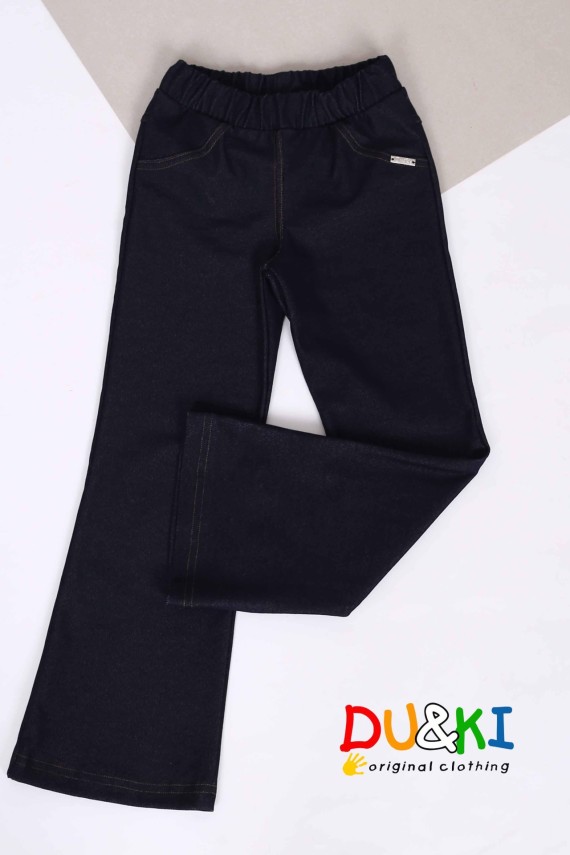 Du&ki lány farmerhatású nadrág bővülő szárral 