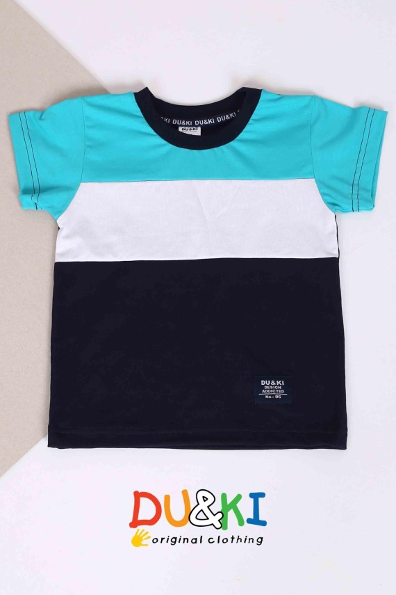 Du&ki fiú színes póló türkiz zöld 