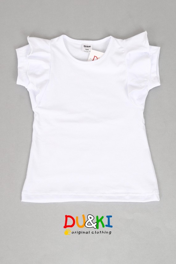 Du&ki Kislány fodros póló fehé