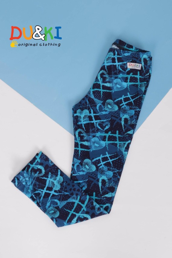 Du&ki türkiz szíves legging 