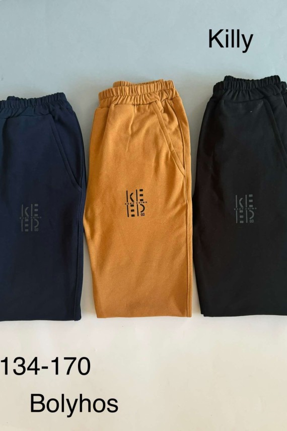 Killy design bolyhozott melegebb nadrág fekete színben 