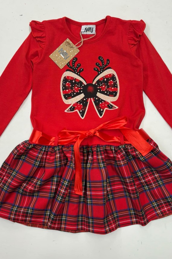 Killy design piros alkalmi ovis méretű ruha 