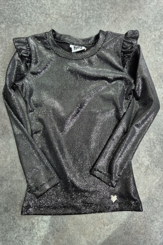 Killy design csillogó fekete felső puha anyagból 