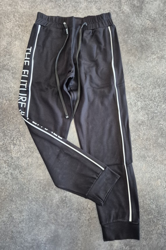 Killy design fekete csinos passzos aljú nadrág 