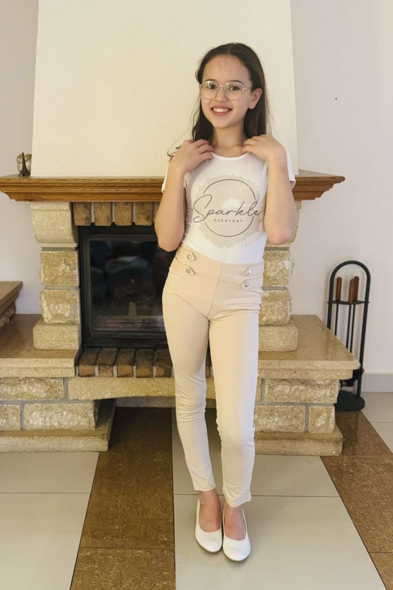 Killy design gombos nadrág bézs színű 