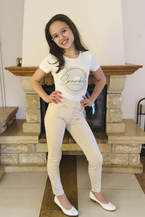 Killy design gombos nadrág bézs színű 