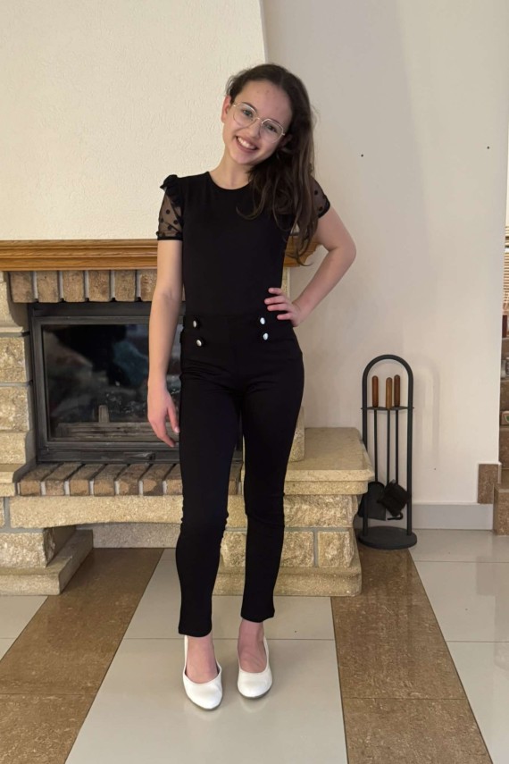 Killy design fekete gombos nadrág 