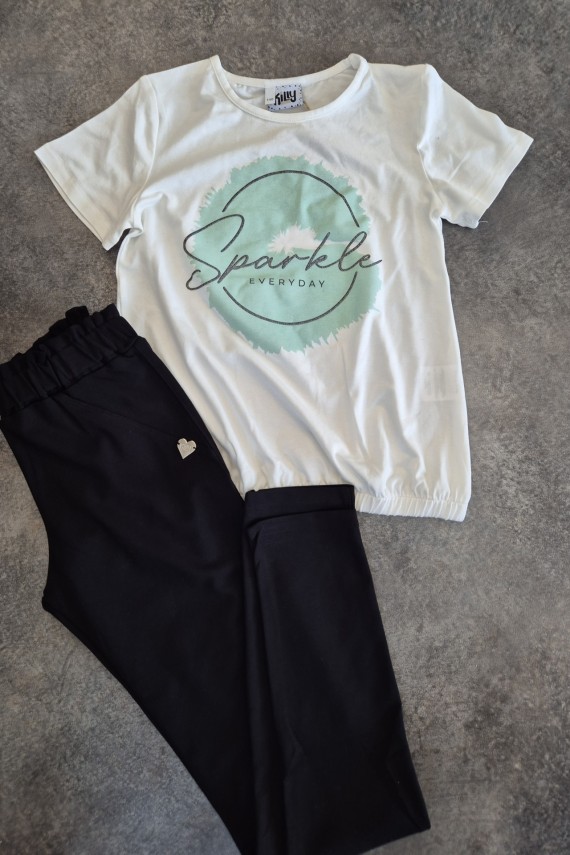 Killy design gumis aljú felső fekete nadrággal szettben 