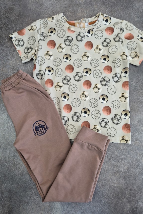 Killy design focis pólós szett barna nadrággal 