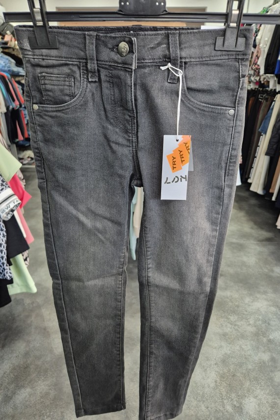 Losan sötétszürke állítható derekú csinos lány farmer 