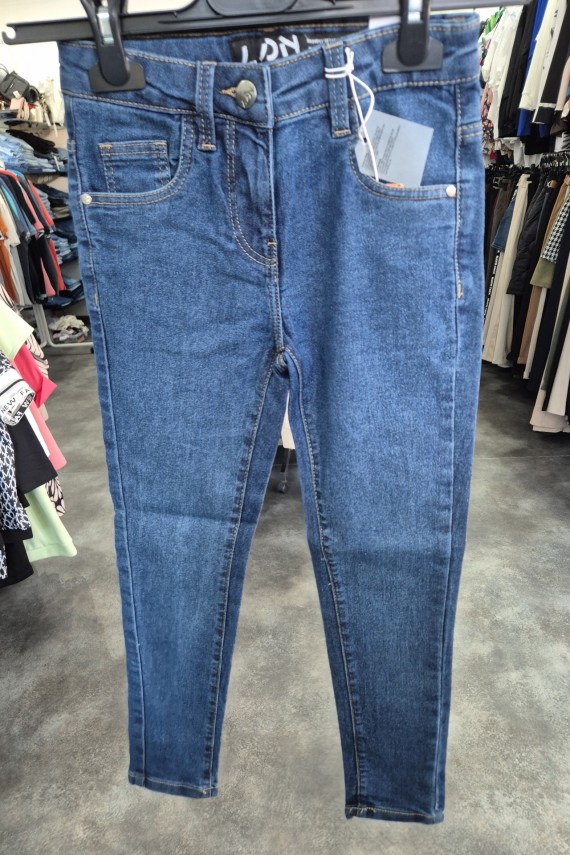 Losan állítható derekú csinos lány farmer középkék színben 