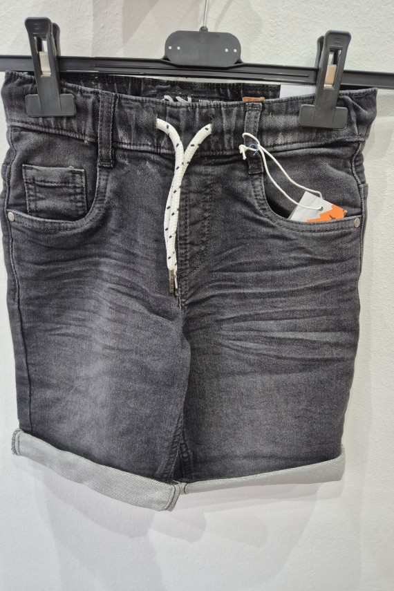 Losan állítható derekú farmer bermuda sötét szürke színű 