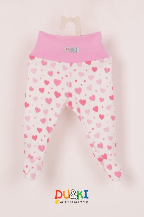 Du&ki színes szíves pocaknadrágos rövid ujjú bodys bébi szett 