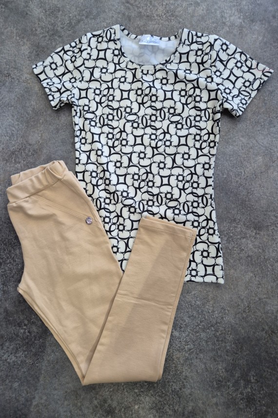 Killy design bézs nadrágos szett 