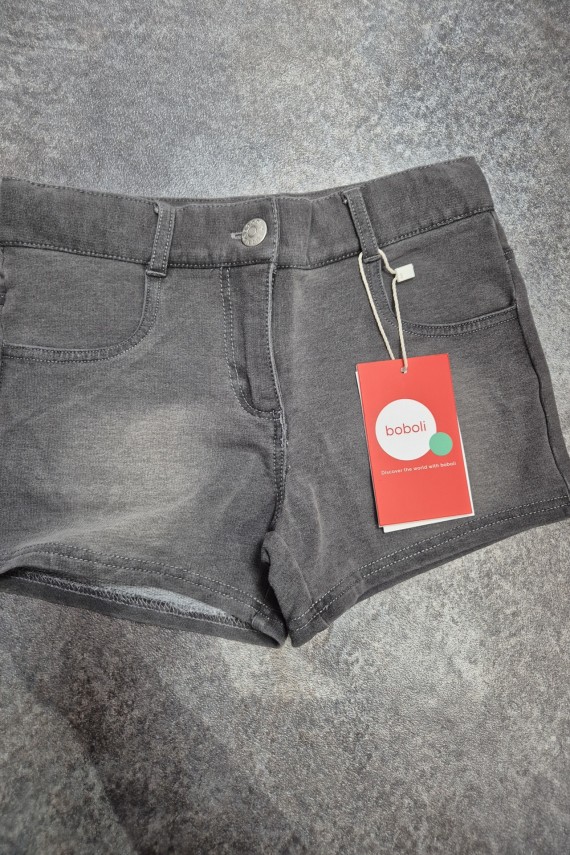 Boboli farmerhatású állítható derekú short szürke színű 