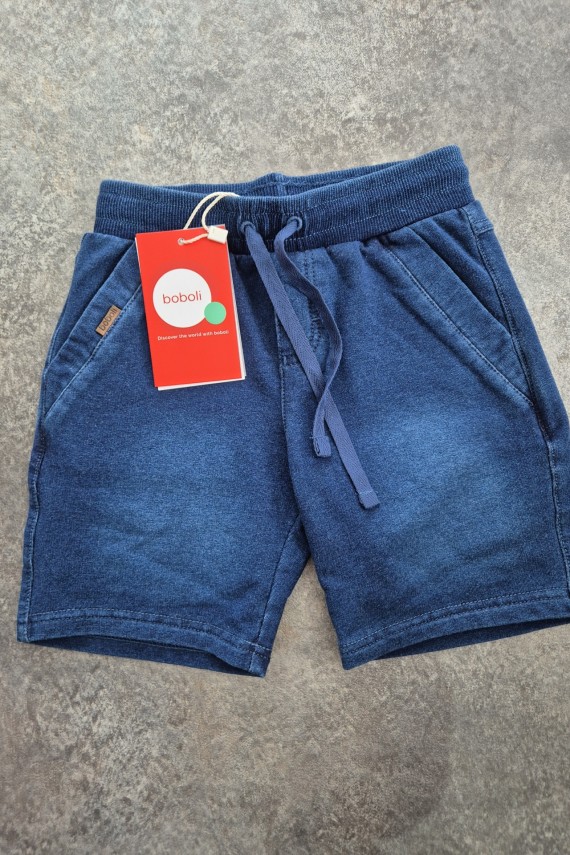 Boboli farmerhatású bermuda nadrág középkék színben 