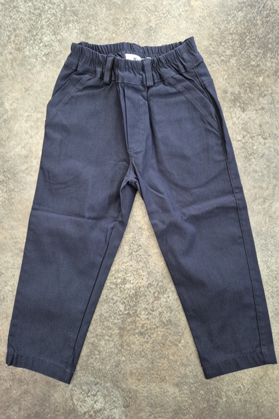 Killy design alkalmi gumis derekú sötétkék vászon nadrág 