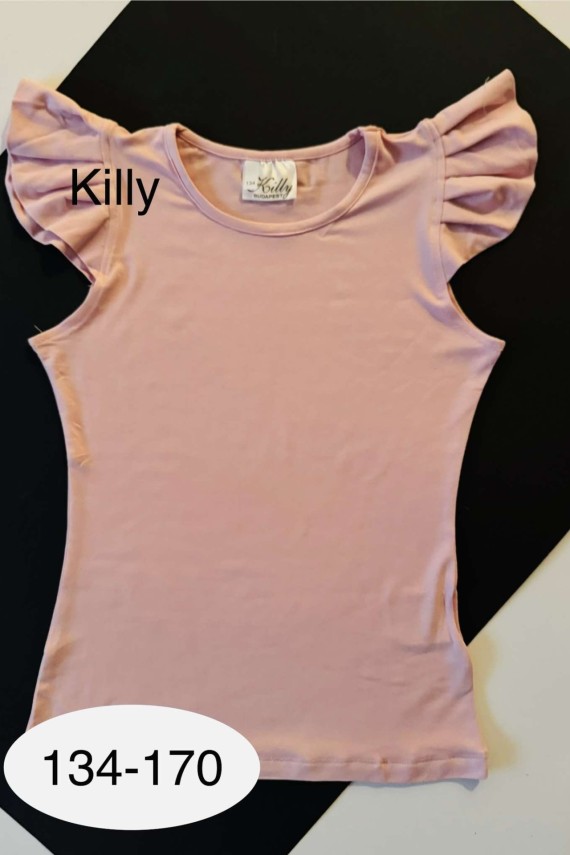 Killy design púder színű lepke vállú felső 