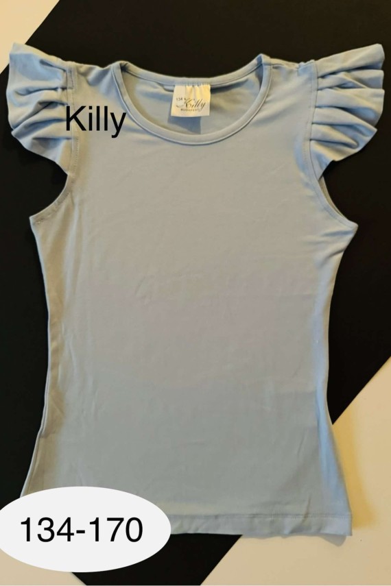 Killy design lepke ujjú felső világoskék színben 