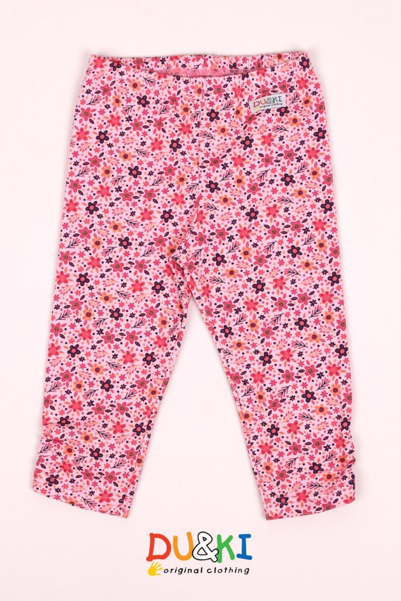 Du&ki halász legging rózsaszín virágos 