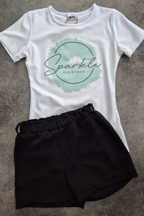 Killy design fekete len nadrágos szett 