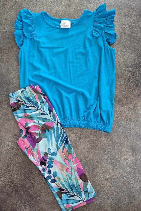 Killy design virágos térdnadrágos szett 