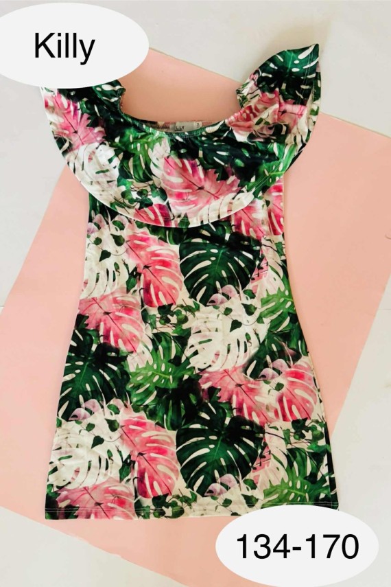 Killy design nyári ruha levél mintákkal 
