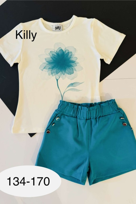 Killy design zöld szett normál fazonú pólóval 