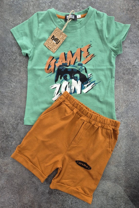 Killy design barna-zöld szett 