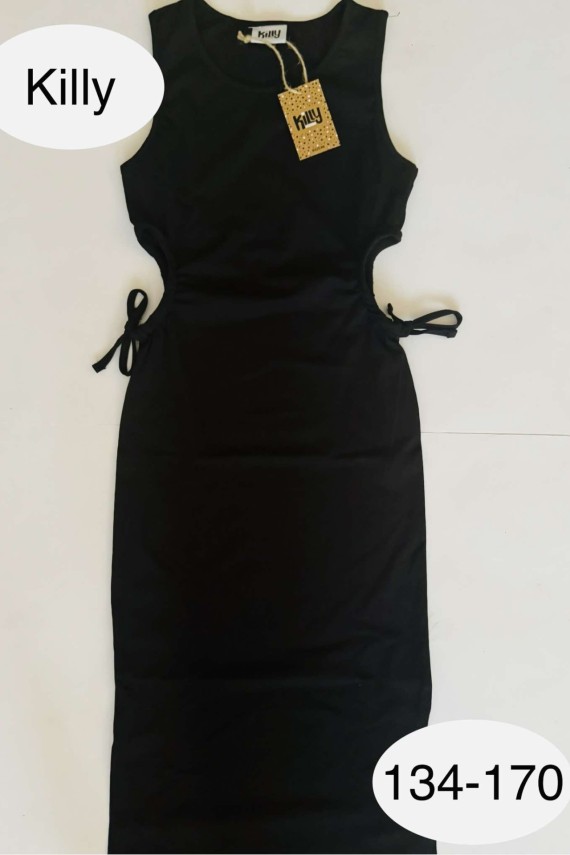 Killy design csinos fekete maxi ruha 