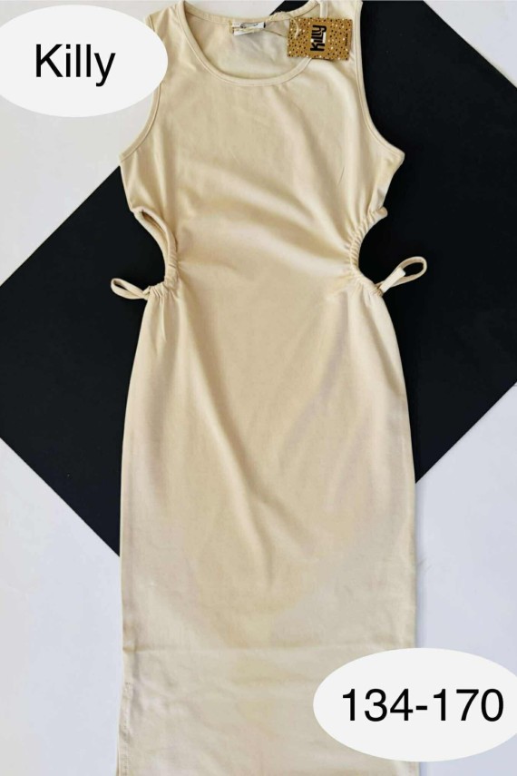 Killy design bézs maxi ruha 